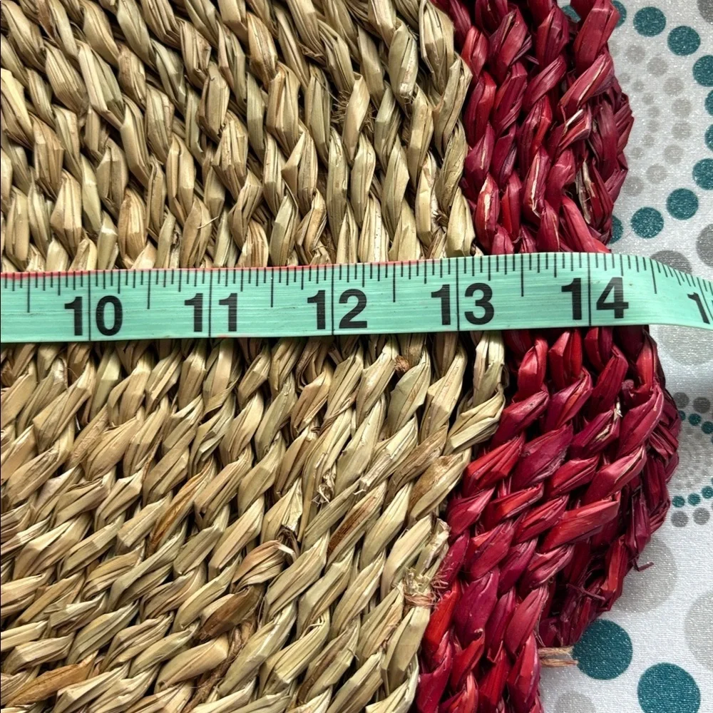 New-4  Trivet -woven bohemian Perfect for outdoor summer Plants 2 Teal 2 Red